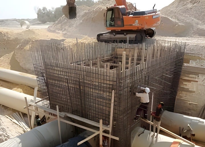 Extension of sewage and electricity