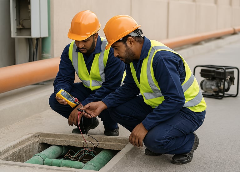 Extension of sewage and electricity