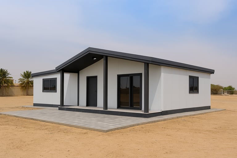 Prefabricated rooms, caravans and cabins