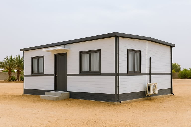 Prefabricated rooms, caravans and cabins
